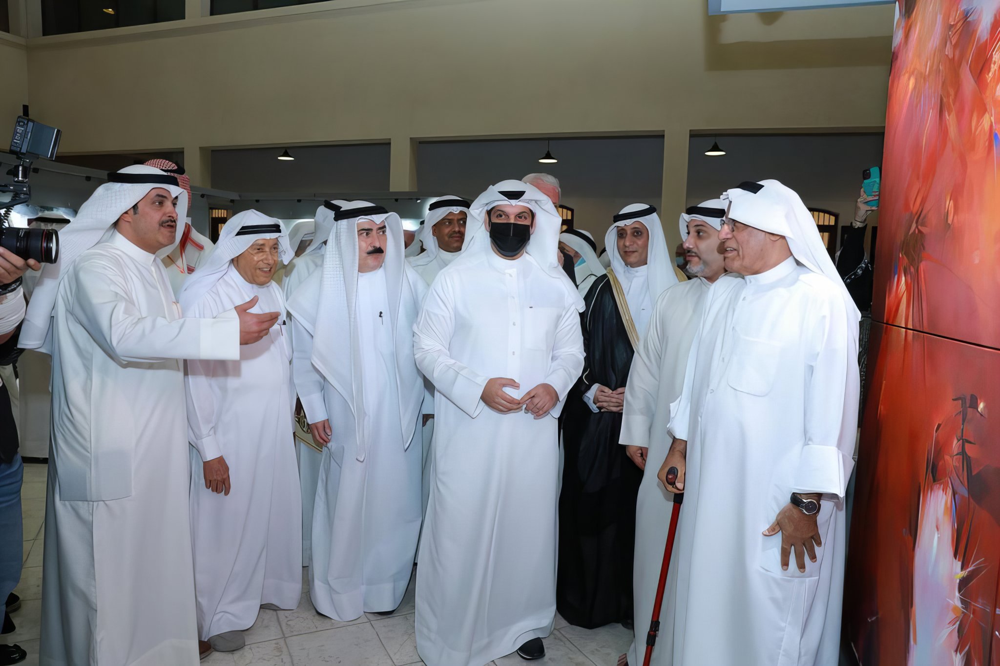 With Minister of Information Abdulrahman Al-Mutairi